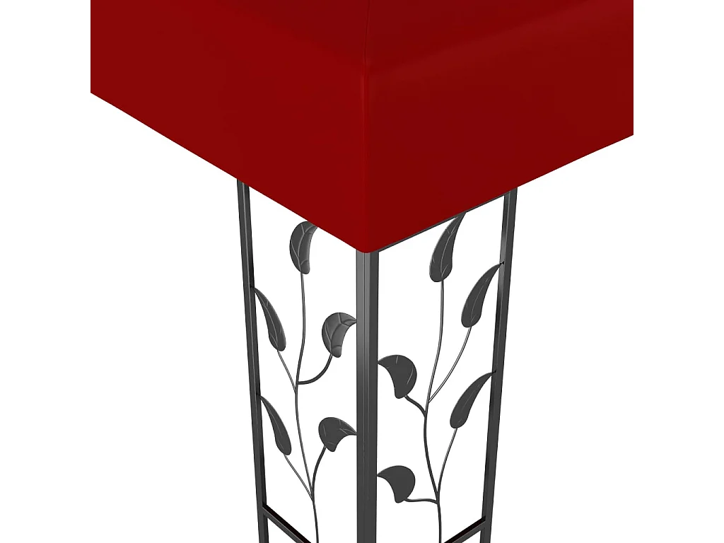 Gazebo - Tenda de recepção 3x3 m vermelho tinto PT316783