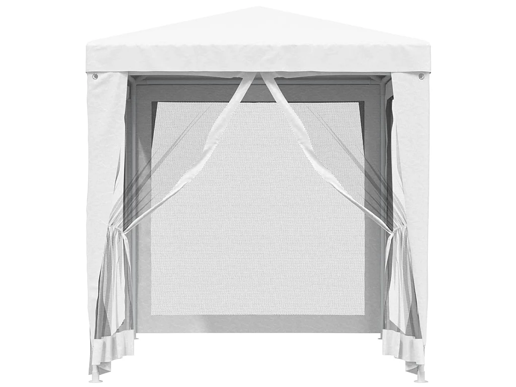 Carpa para celebraciones con 4 paredes de malla blanco 2x2 m ES793552