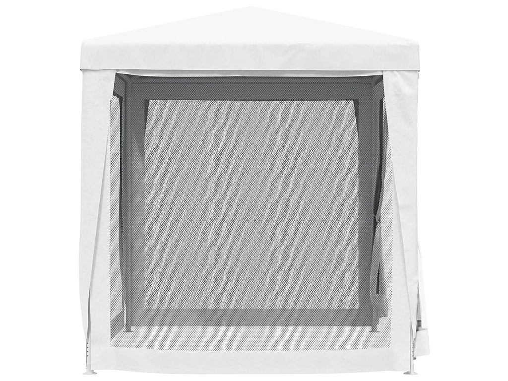 Carpa para celebraciones con 4 paredes de malla blanco 2x2 m ES793552