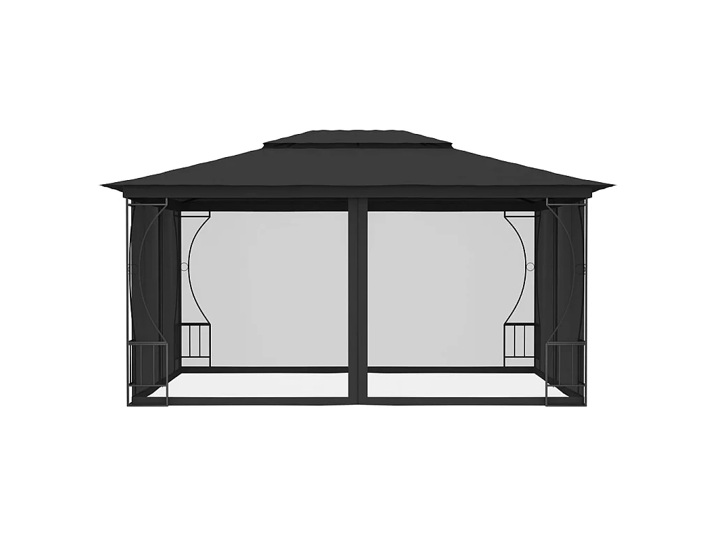 Gazebo - Tenda de recepção com redes 300x400x265 cm antracite PT781059