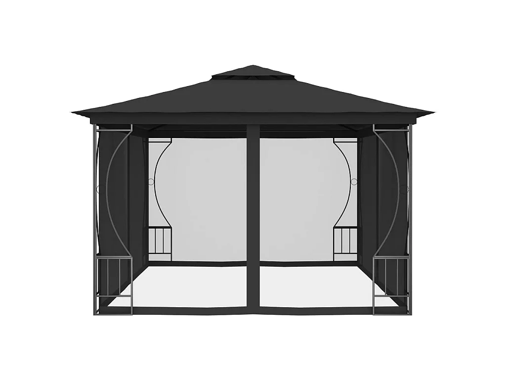 Gazebo - Tenda de recepção com redes 300x400x265 cm antracite PT781059