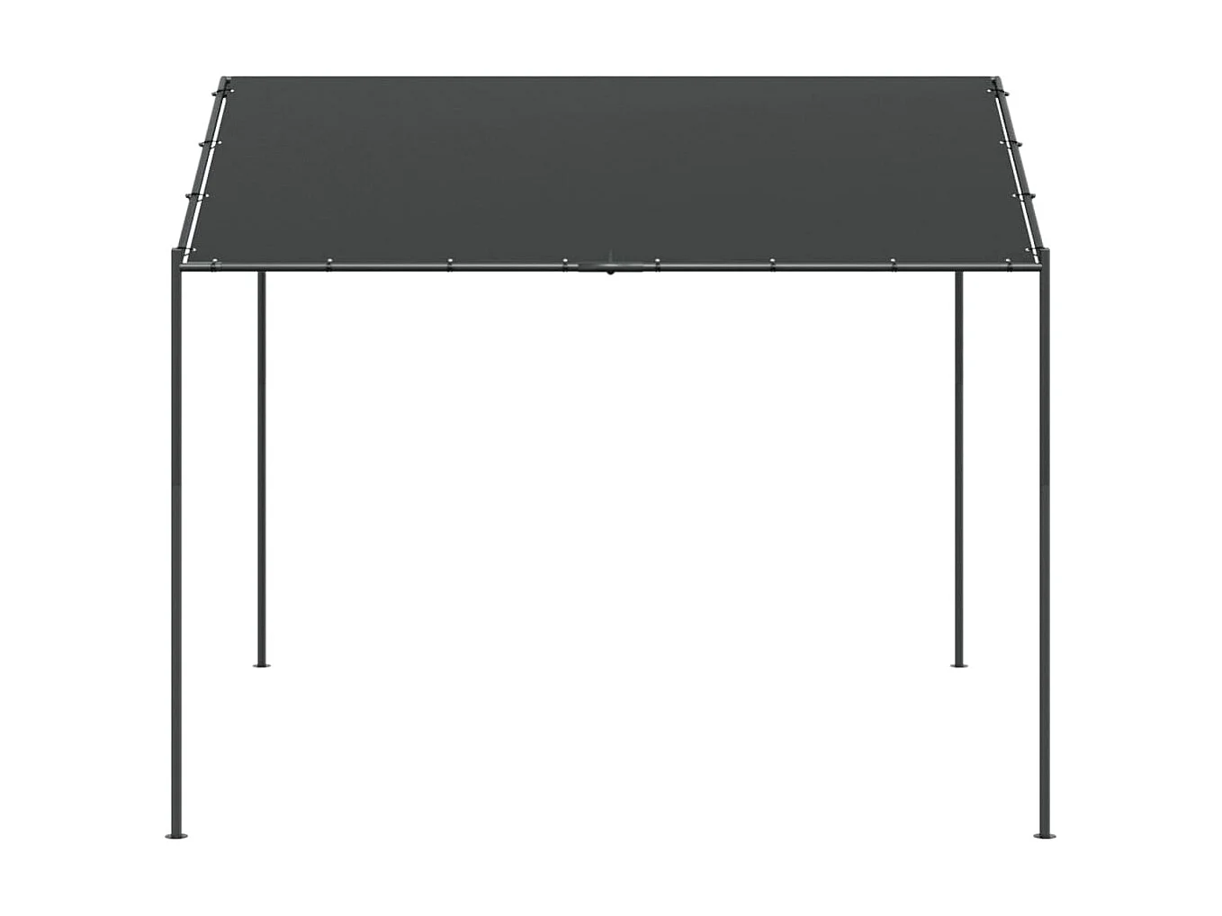 Tente à auvent anthracite 3x3 m acier et tissu WVGQ9372