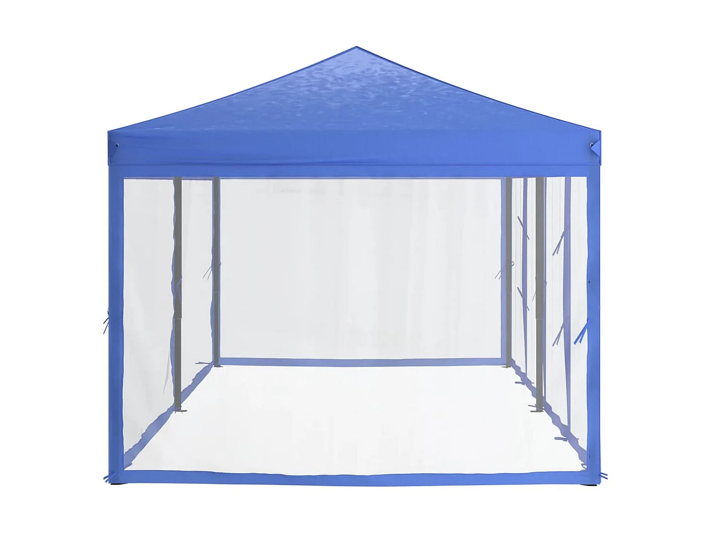 Carpa para fiestas plegable con paredes laterales azul 3x6 m ES527766