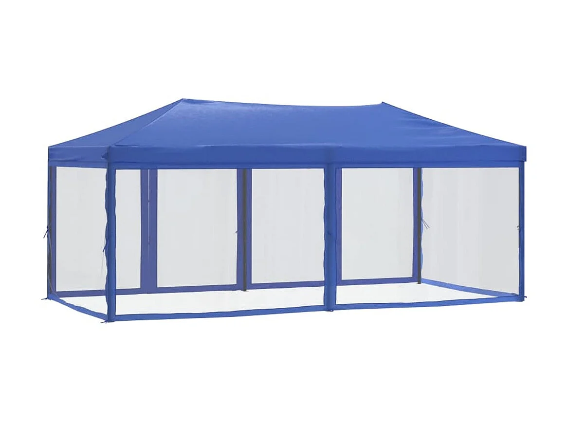 Tente de réception pliable avec parois Bleu 3x6 m WVGQ4496