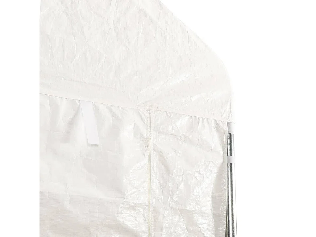 Gazebo - Tenda de recepção com telhado 4,46x2,28x2,69 m polietileno branco PT467532