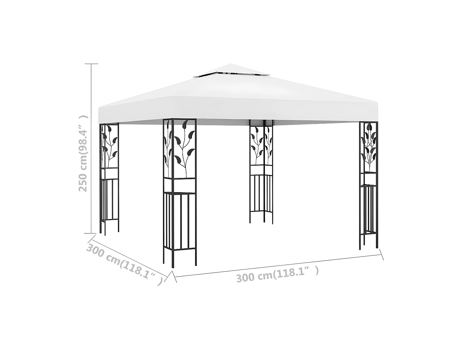 Prieel 180 g/m² 3x3 m wit NL436826