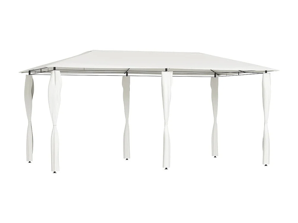 Tonnelle avec revêtement de poteaux 3x6x2,6 m Crème 160 g/m² WVGQ8966