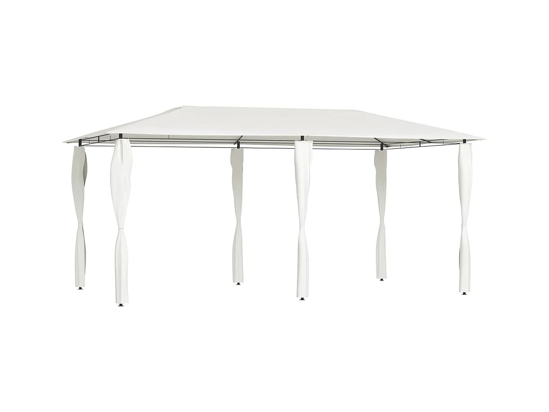 Tonnelle avec revêtement de poteaux 3x6x2,6 m Crème 160 g/m² WVGQ8966