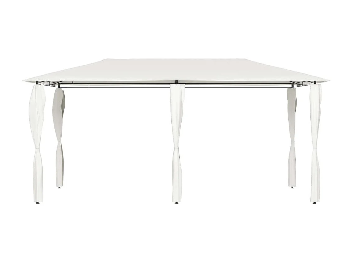 Gazebo 2,98x5,3x2,59 m com capas para postes 160 g/m² cor creme PT548678