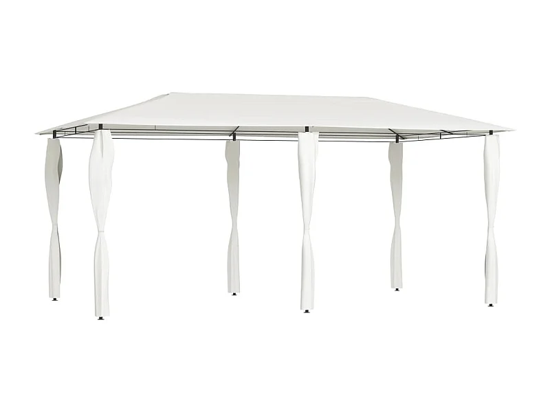 Tonnelle avec revêtement de poteaux 3x6x2,6 m Crème 160 g/m² WVGQ8966