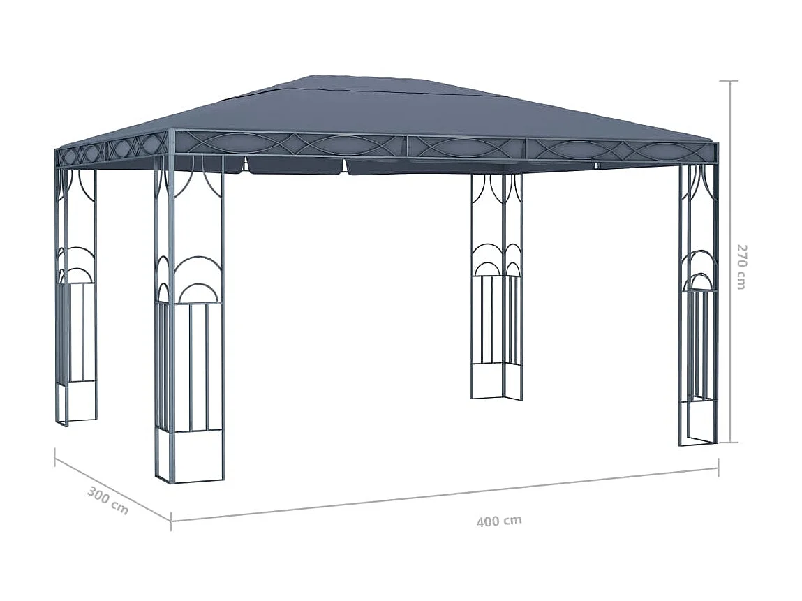 Gazebo - Tenda de recepção 400x300 cm antracite PT209329