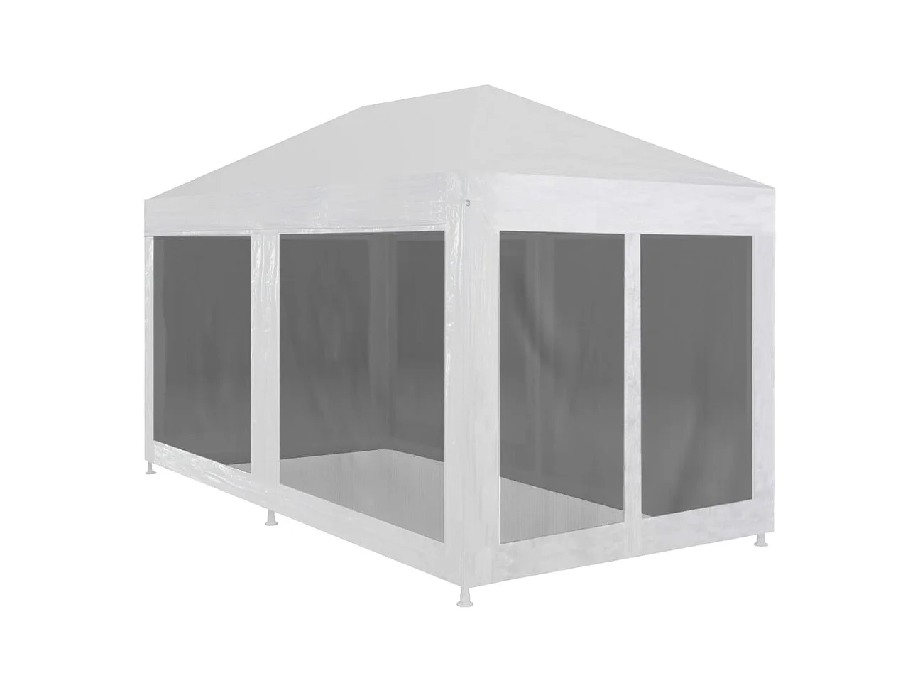 Tente de réception avec 6 parois en maille 4 x 3 m WVGQ9206