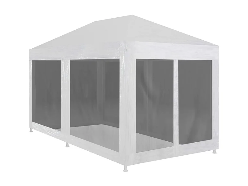 Partytent met 6 mesh zijwanden 6x3 m NL481414