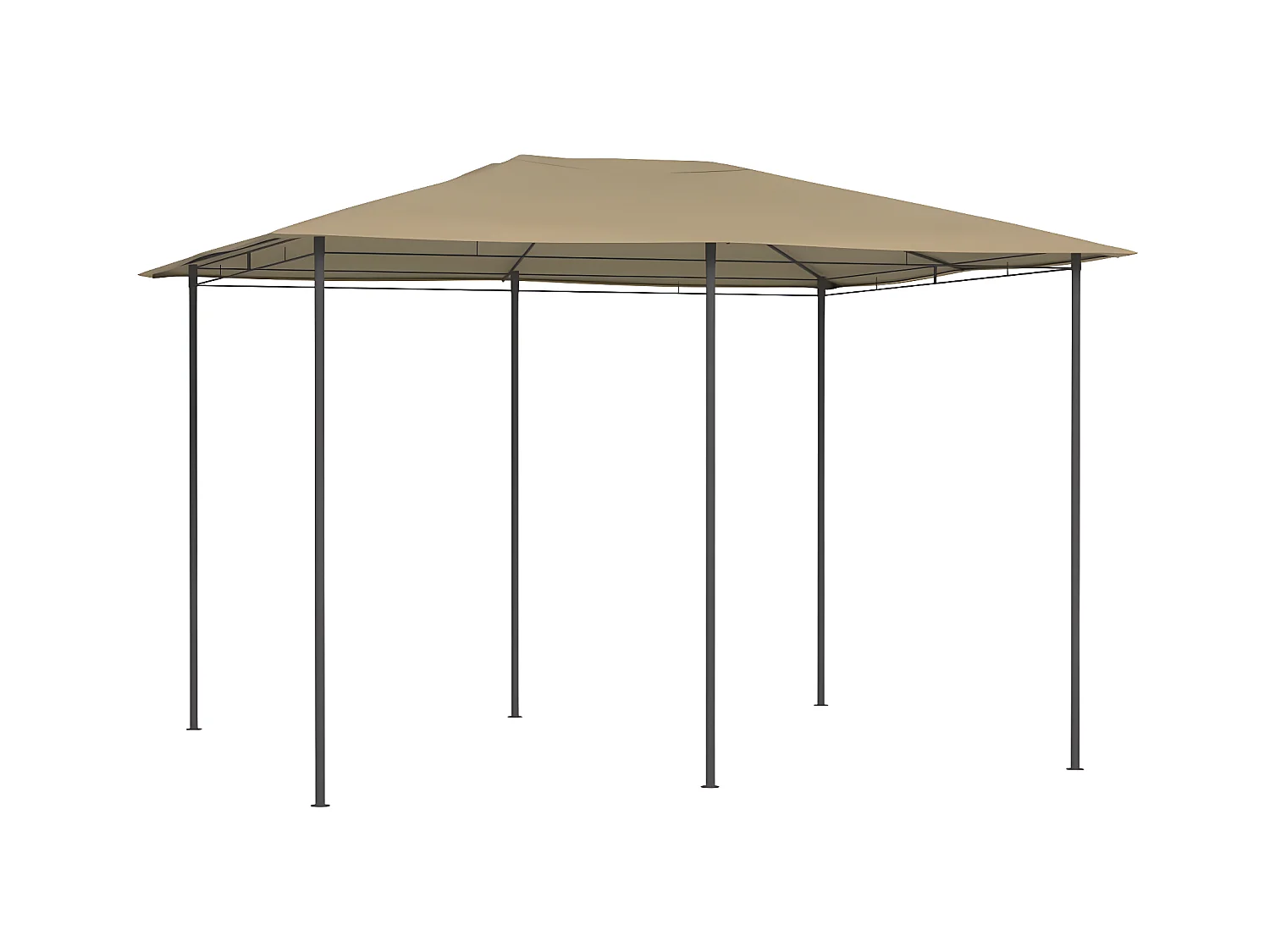 Tonnelle 3x4x2,6 m Taupe 160 g/m² WVGQ5066