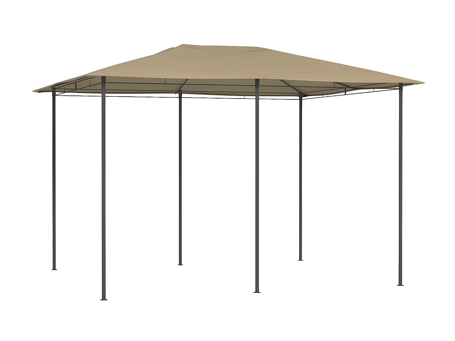 Tonnelle 3x4x2,6 m Taupe 160 g/m² WVGQ5066