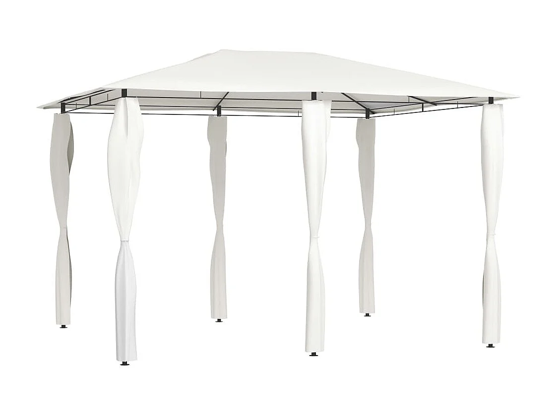 Cenador con cubiertas de postes crema 3x4x2,6 m 160 g/m² ES822465
