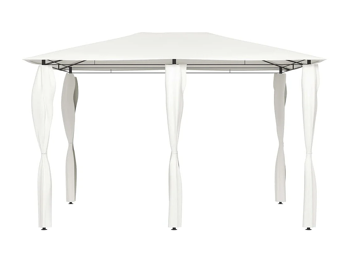 Cenador con cubiertas de postes crema 3x4x2,6 m 160 g/m² ES822465