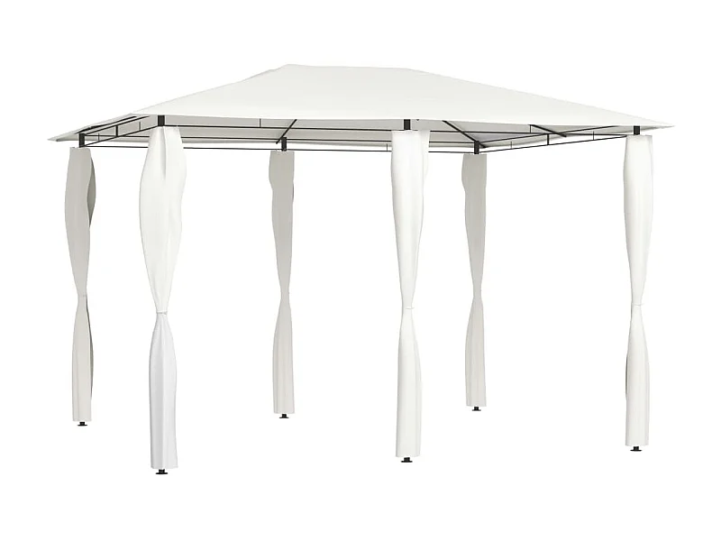 Prieel met paalhoezen 160 g/m² 3x4x2,6 m crèmekleurig NL803792