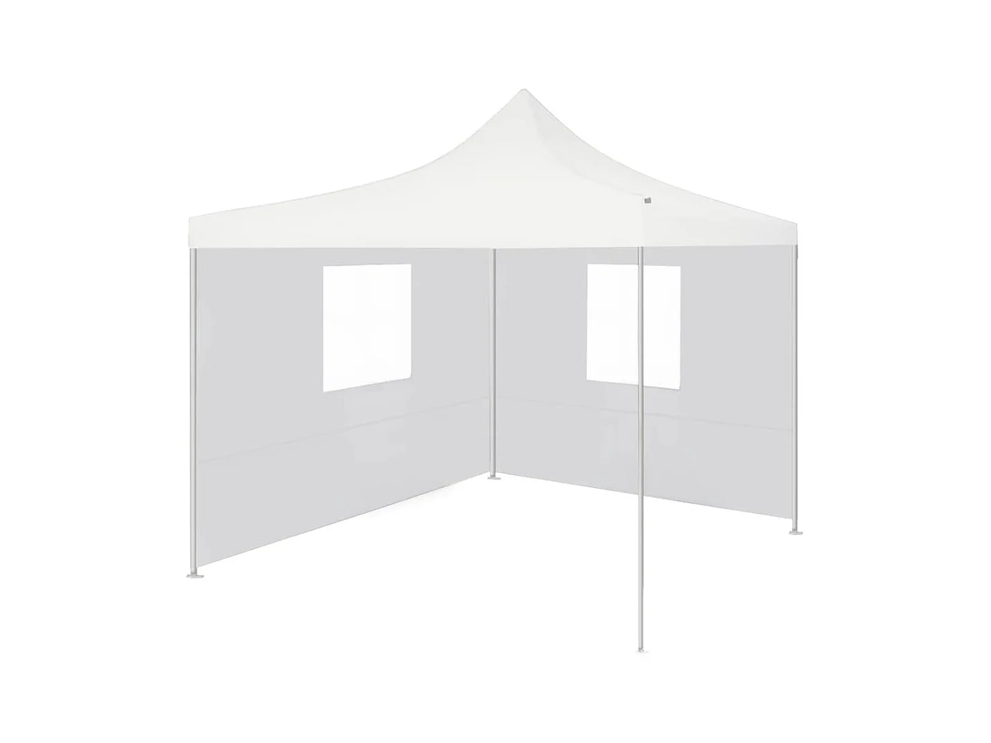 Tente de réception pliable avec 2 parois 3x3 m Acier Blanc WVGQ4871