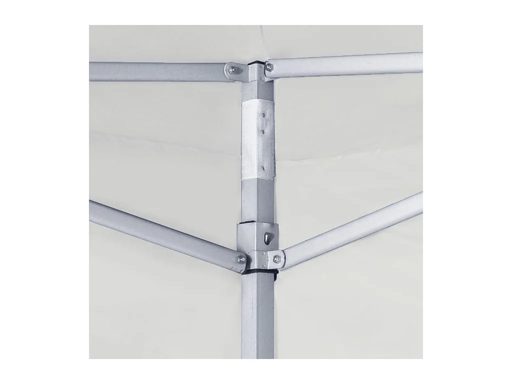 Partytent met 2 zijwanden inklapbaar 3x3 m staal wit NL271450
