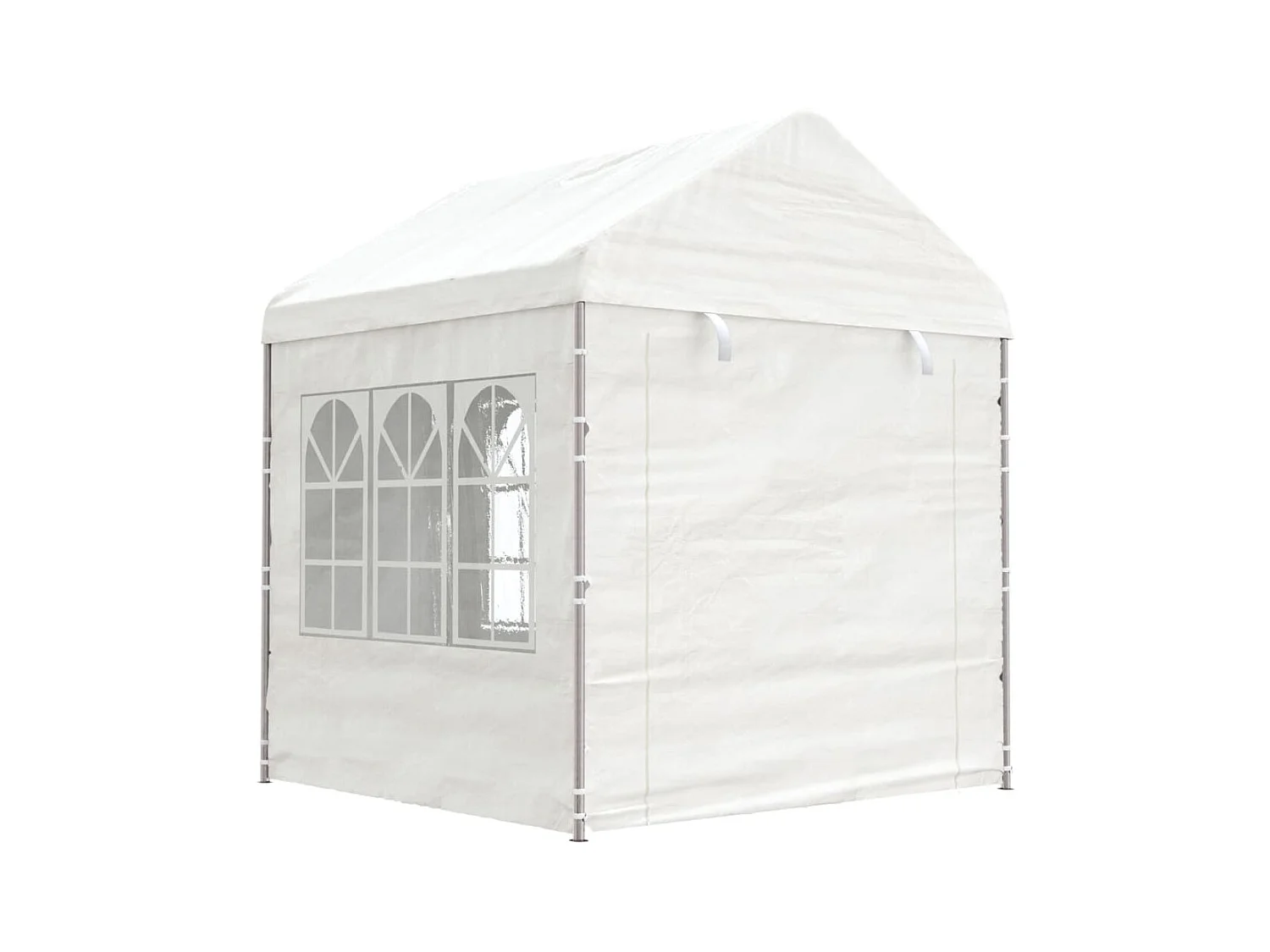 Tonnelle avec toit blanc 2,28x2,23x2,69 m polyéthylène WVGQ2752