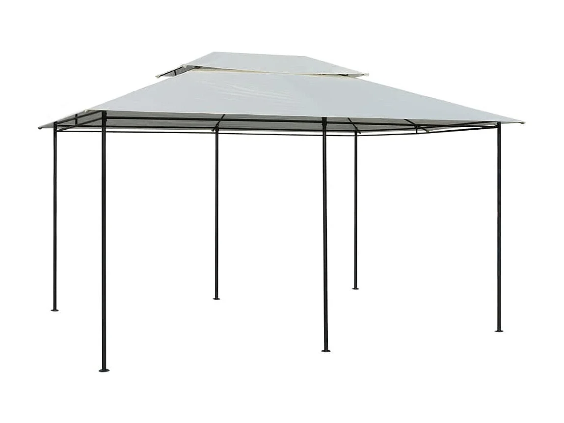 Tonnelle avec rideaux 4 x 3 m Blanc WVGQ2099