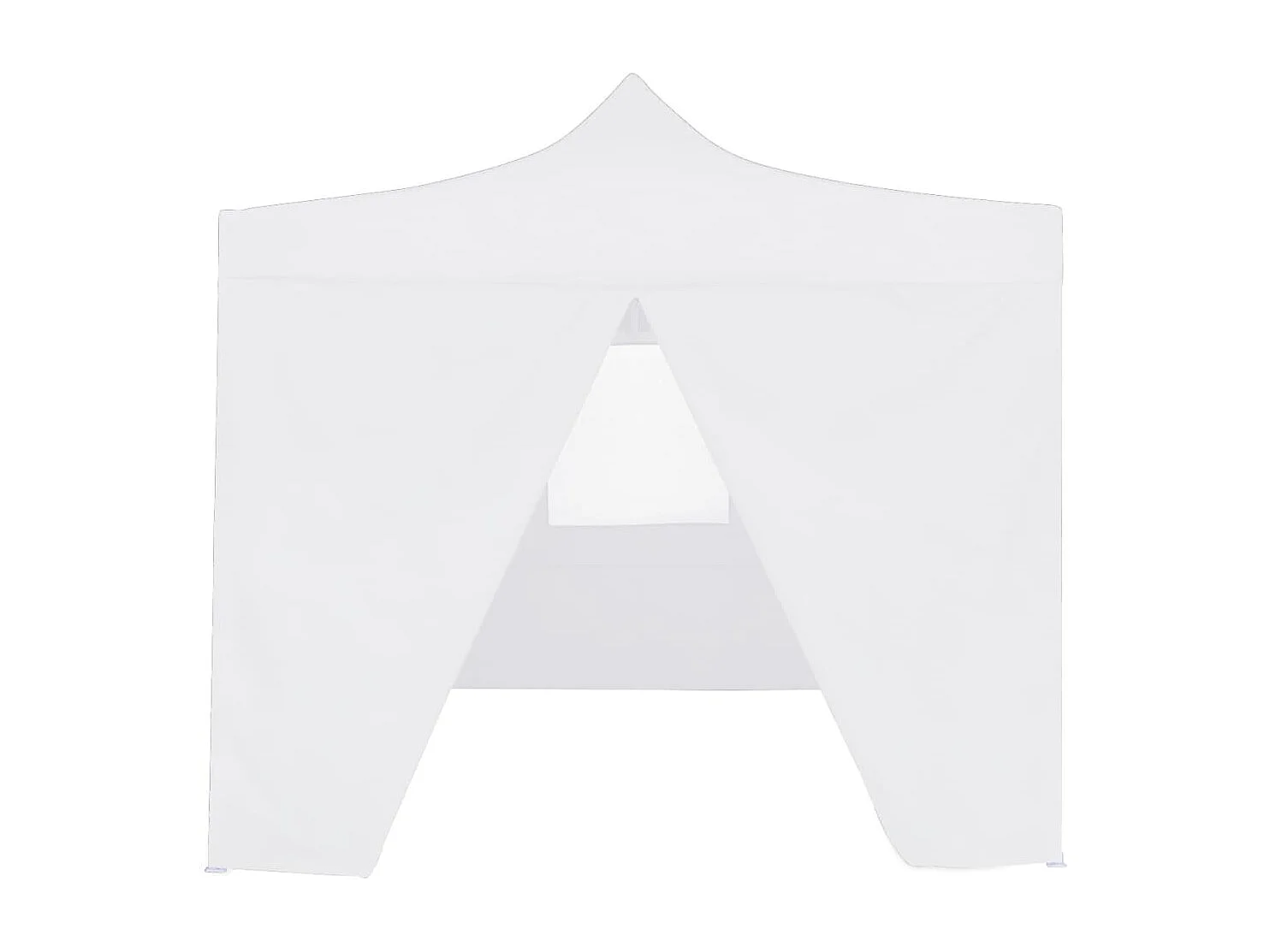 Tente de réception pliable avec 4 parois 3x3 m Acier Blanc WVGQ4958