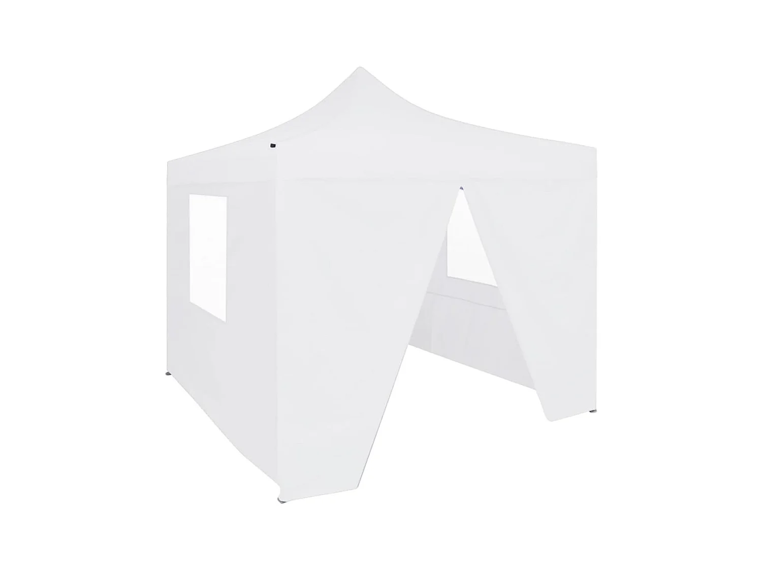 Tente de réception pliable avec 4 parois 3x3 m Acier Blanc WVGQ4958