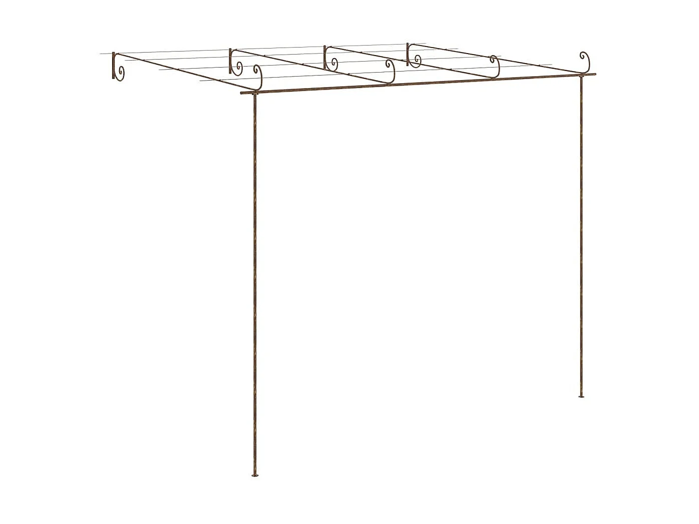 Pergola de jardin Marron antique 4x3x2,5 m Fer WVGQ1655