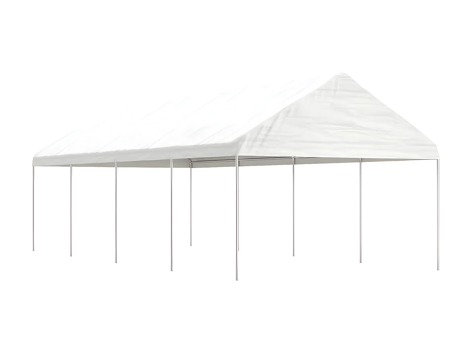 Gazebo - Tenda de recepção com telhado 8,92x4,08x3,22 m polietileno branco PT191490