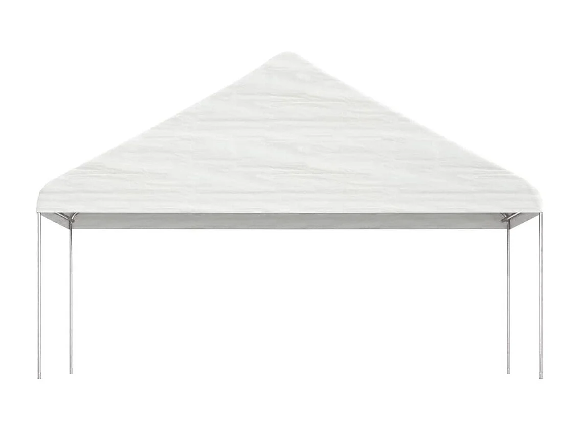 Gazebo - Tenda de recepção com telhado 5,88x2,23x3,75 m polietileno branco PT639715