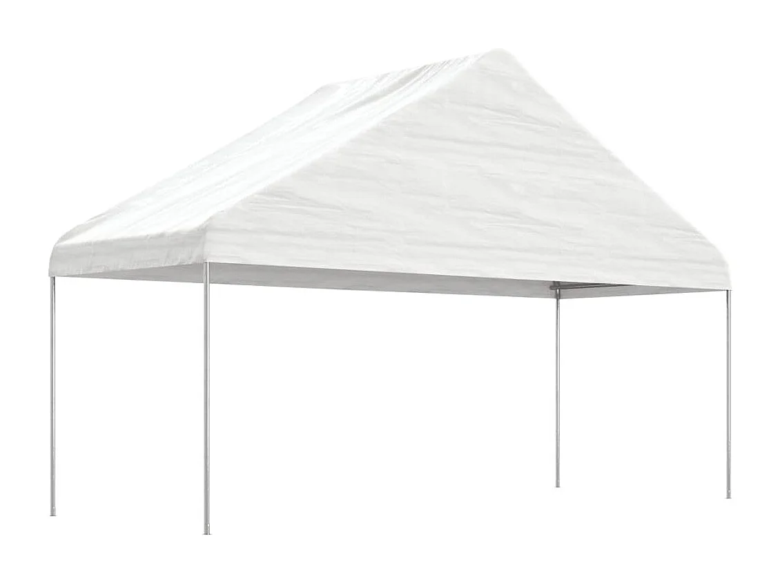 Gazebo - Tenda de recepção com telhado 5,88x2,23x3,75 m polietileno branco PT639715