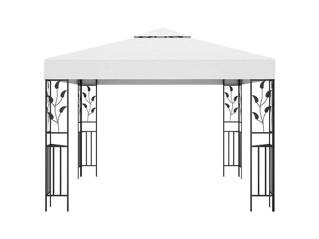 Tonnelle avec guirlande lumineuse à LED 3x3 m Blanc WVGQ2223