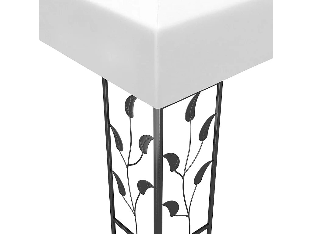 Tonnelle avec guirlande lumineuse à LED 3x3 m Blanc WVGQ2223