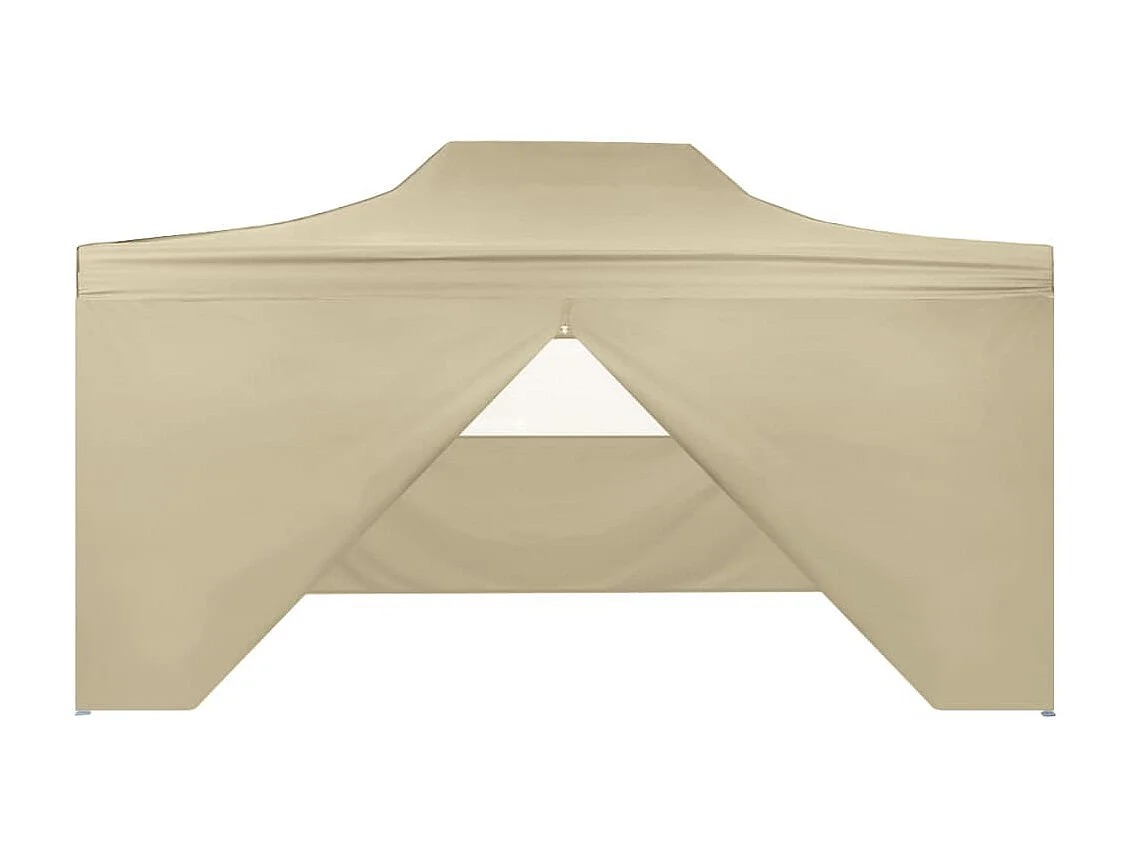 Tente pliable avec 4 parois latéraux 3 x 4,5 m Blanc crème WVGQ2692