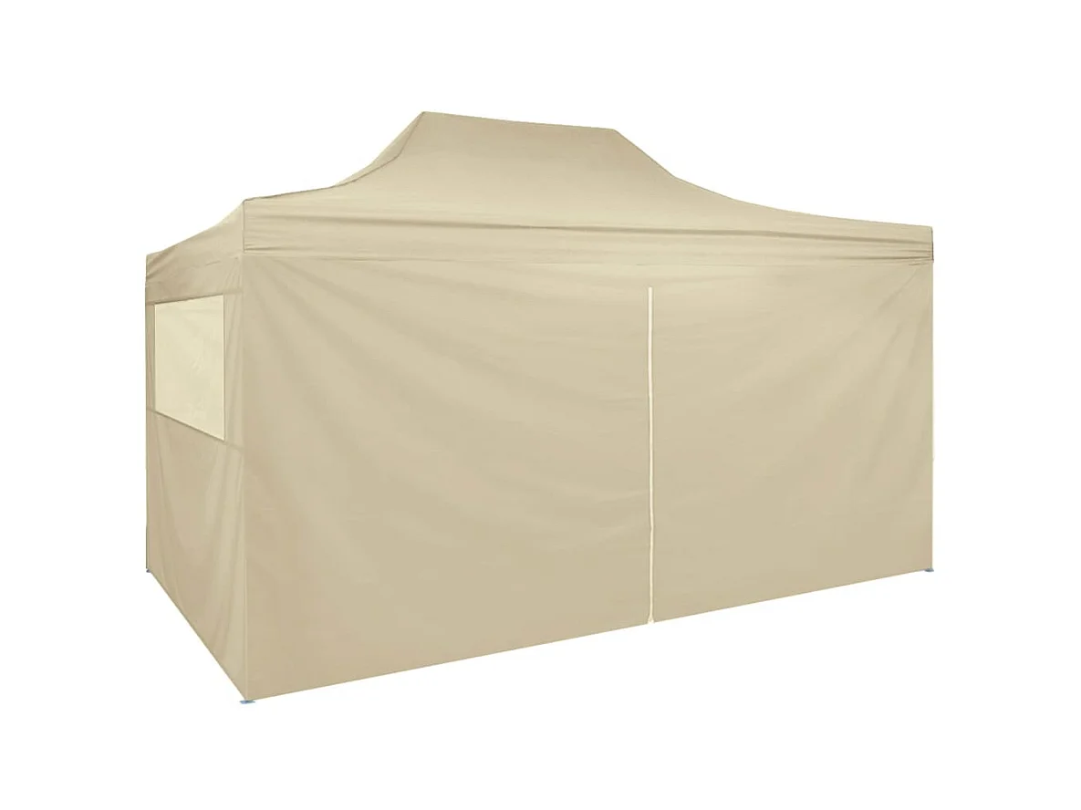 Vouwtent pop-up met 4 zijwanden 3x4,5 m crèmewit NL952716