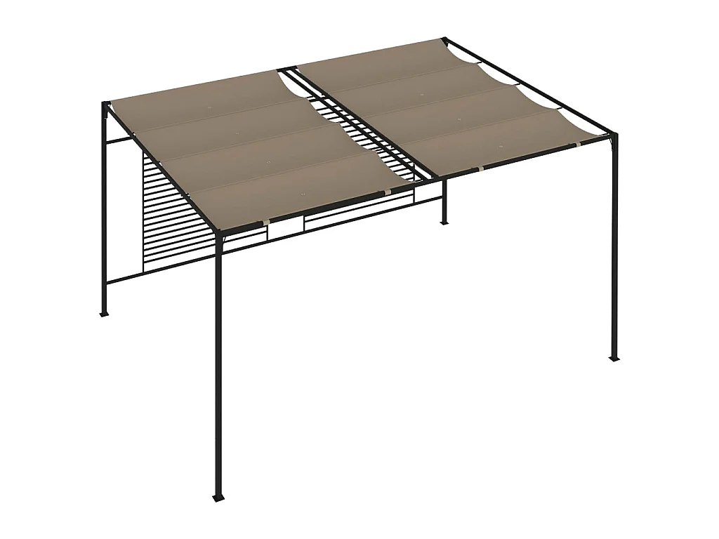 Tonnelle avec auvent rétractable 3x4x2,3 m Taupe 180 g/m² WVGQ8802