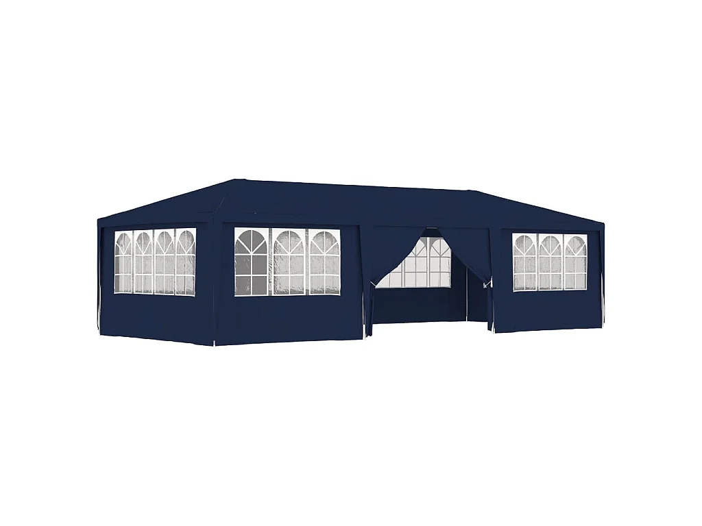 Partytent met zijwanden professioneel 90 g/m² 4x9 m blauw NL651622