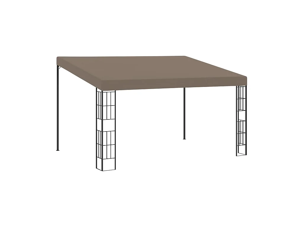 Tonnelle mural 4x3 m Taupe Tissu WVGQ6167