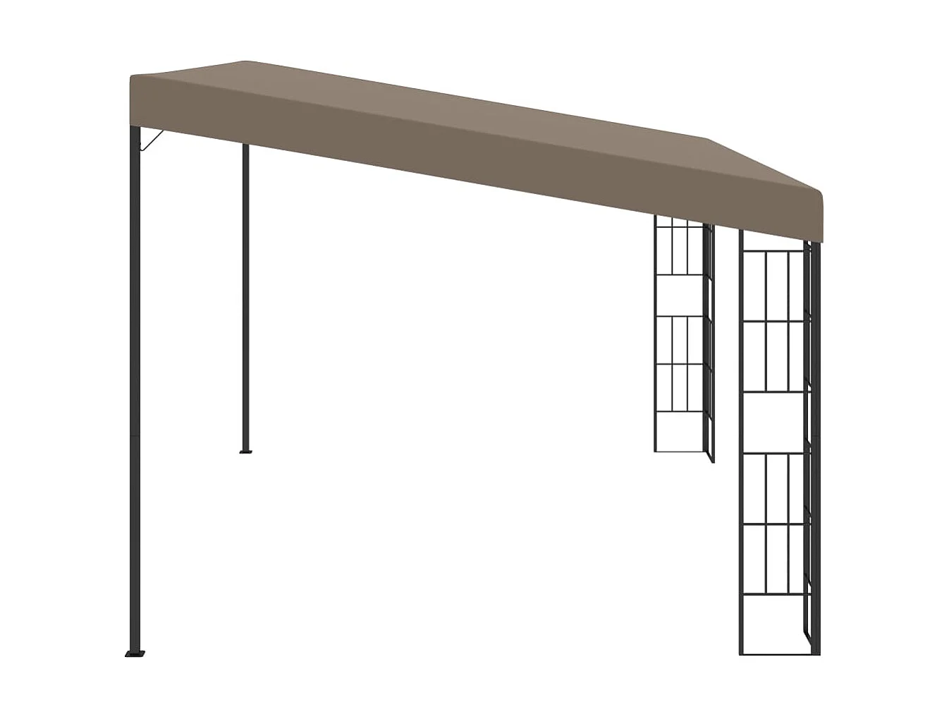 Wandprieel 4x3 m stof taupe NL540521