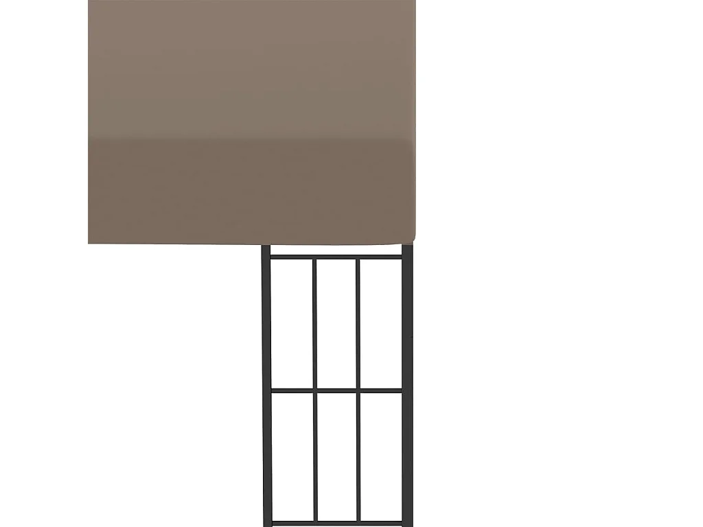 Wandprieel 4x3 m stof taupe NL540521