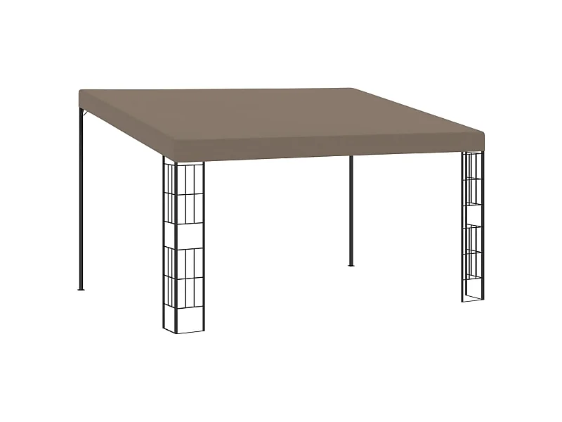 Tonnelle mural 4x3 m Taupe Tissu WVGQ6167
