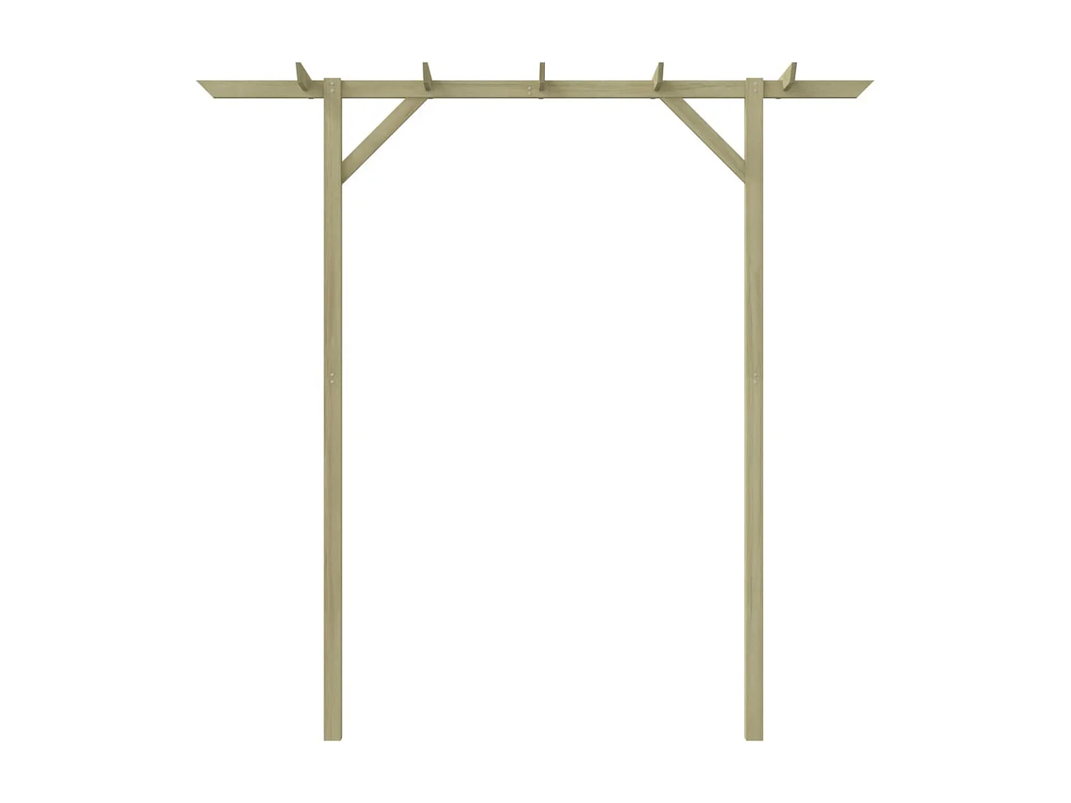 Pérgola de jardín de madera 205x40x203 cm ES393490