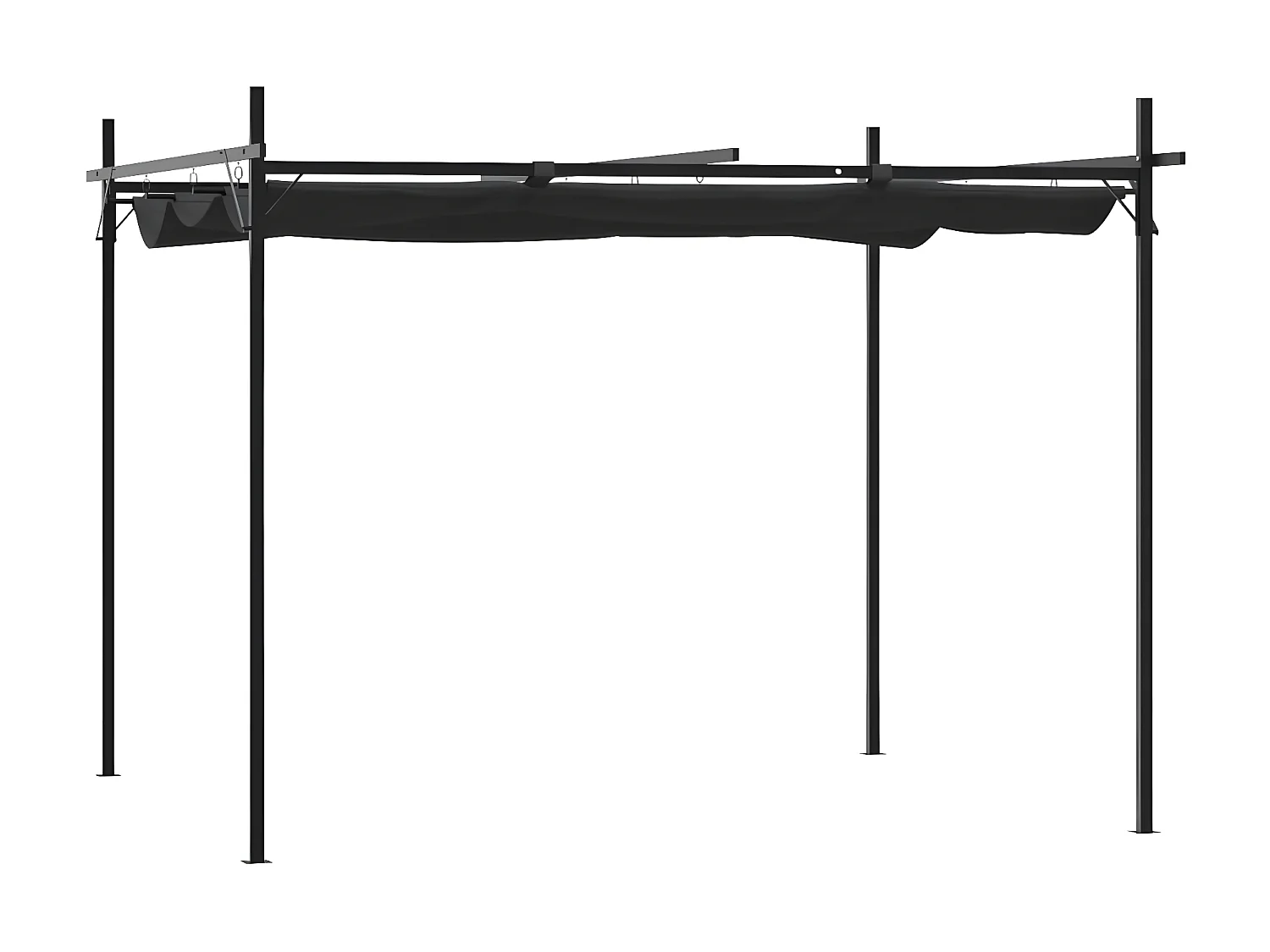 Pergola avec toit rétractable anthracite 295x292x230 cm WVGQ1012