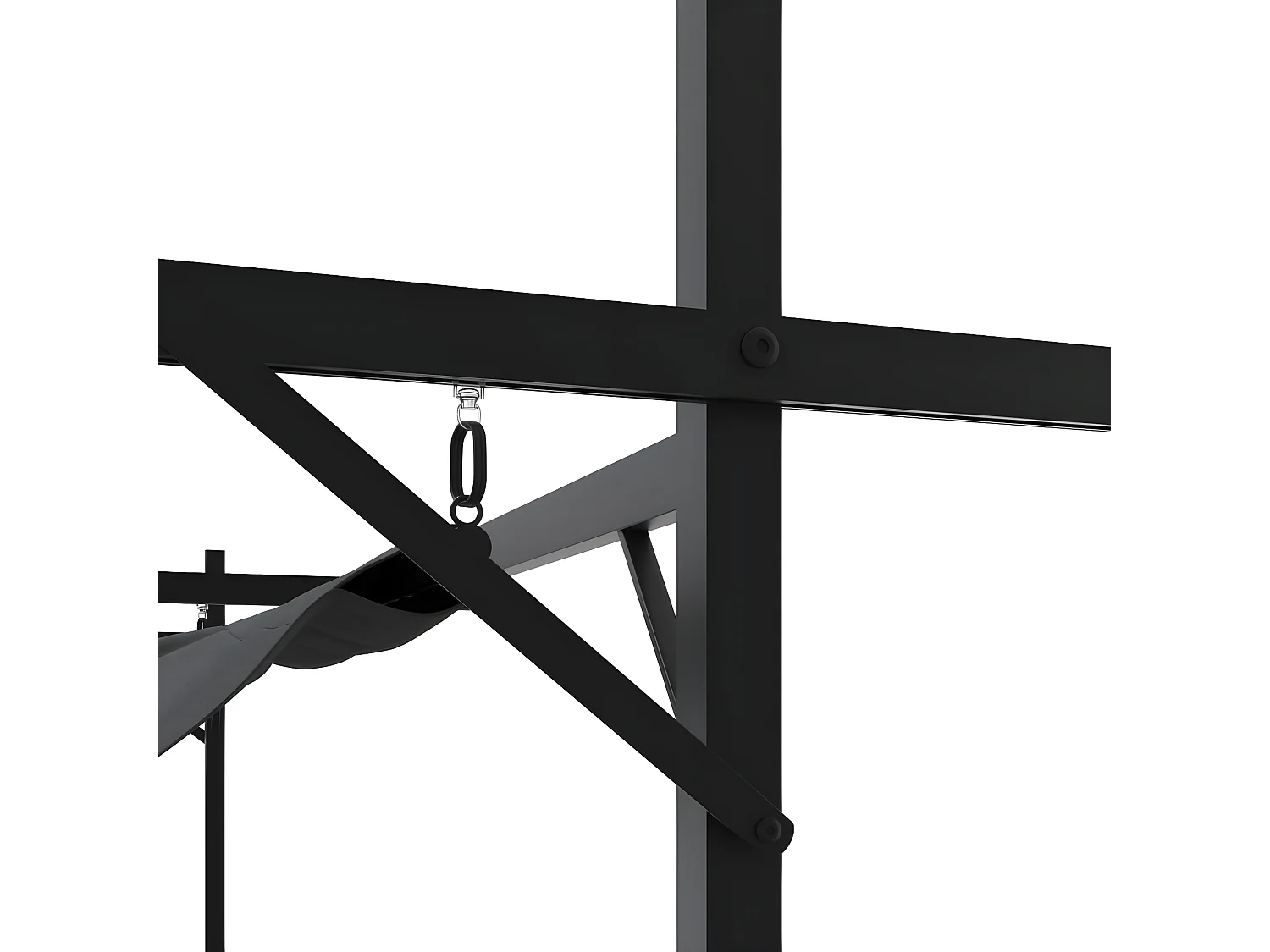 Pergola avec toit rétractable anthracite 295x292x230 cm WVGQ1012