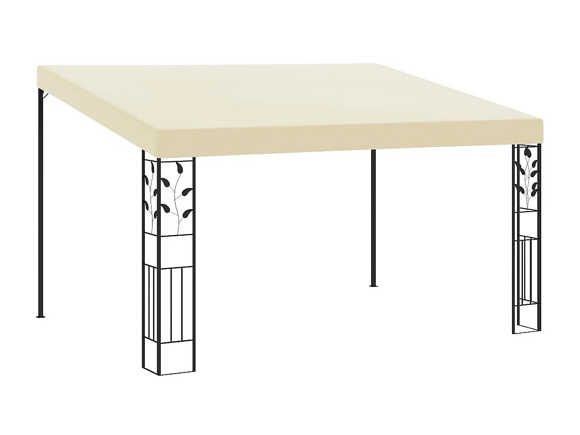 Cenador con montaje en la pared crema 4x3x2,5 m ES599217