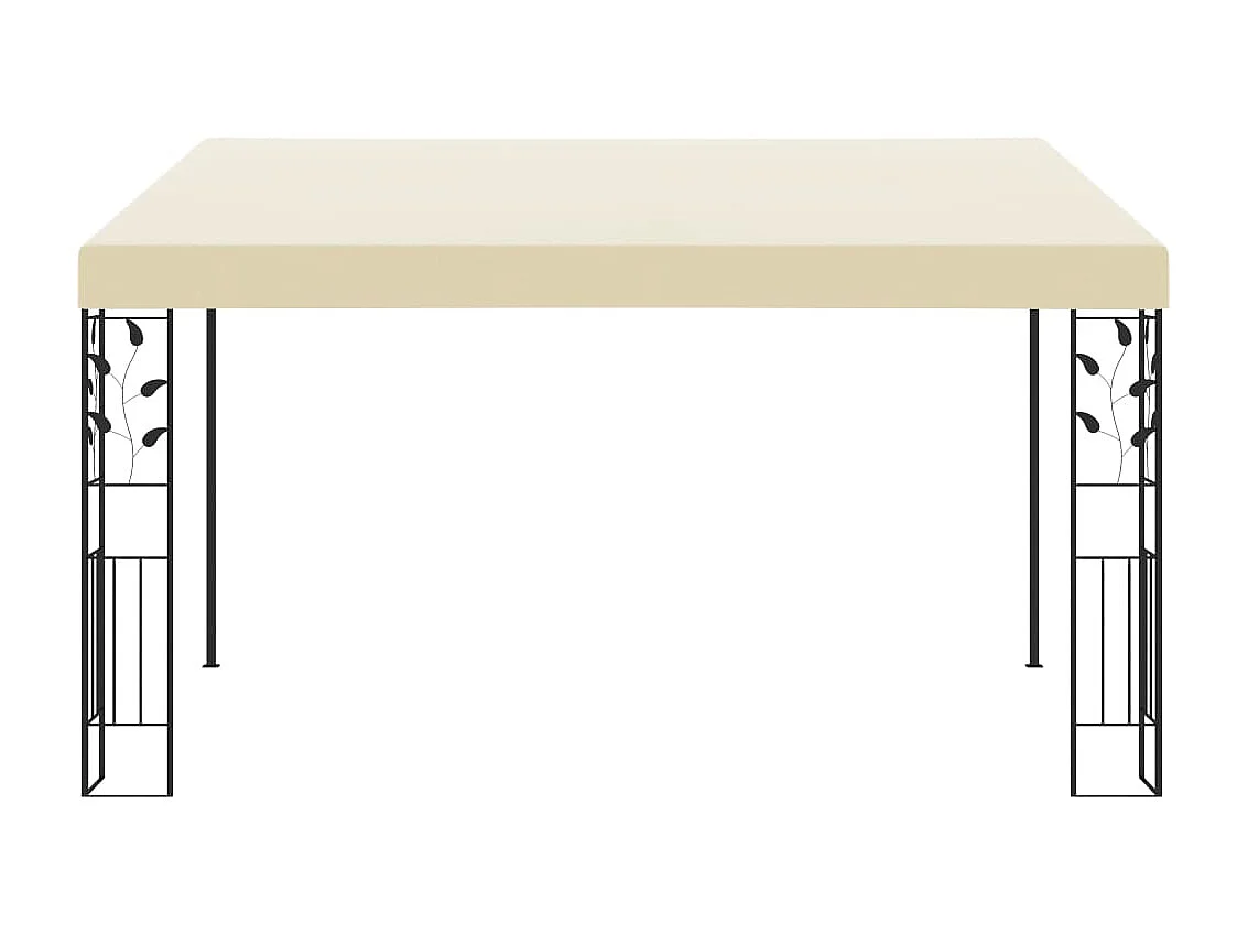 Cenador con montaje en la pared crema 4x3x2,5 m ES599217