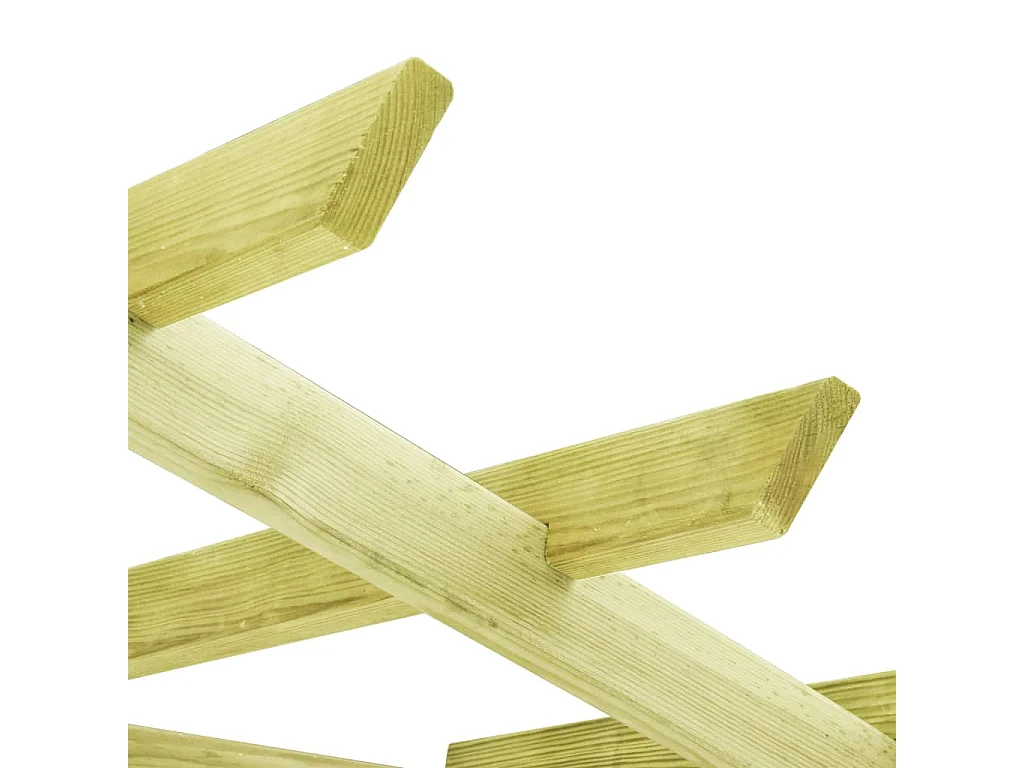 Pergola d'angle avec siège 130x130x197 cm Pin imprégné WVGQ9242