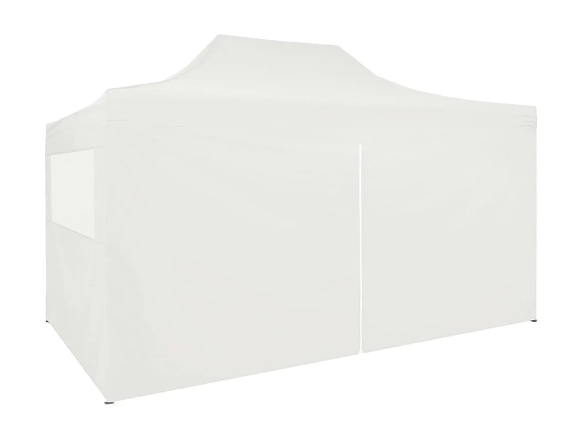Tente pliable de réception avec 4 parois 3 x 4,5 m Blanc WVGQ9160