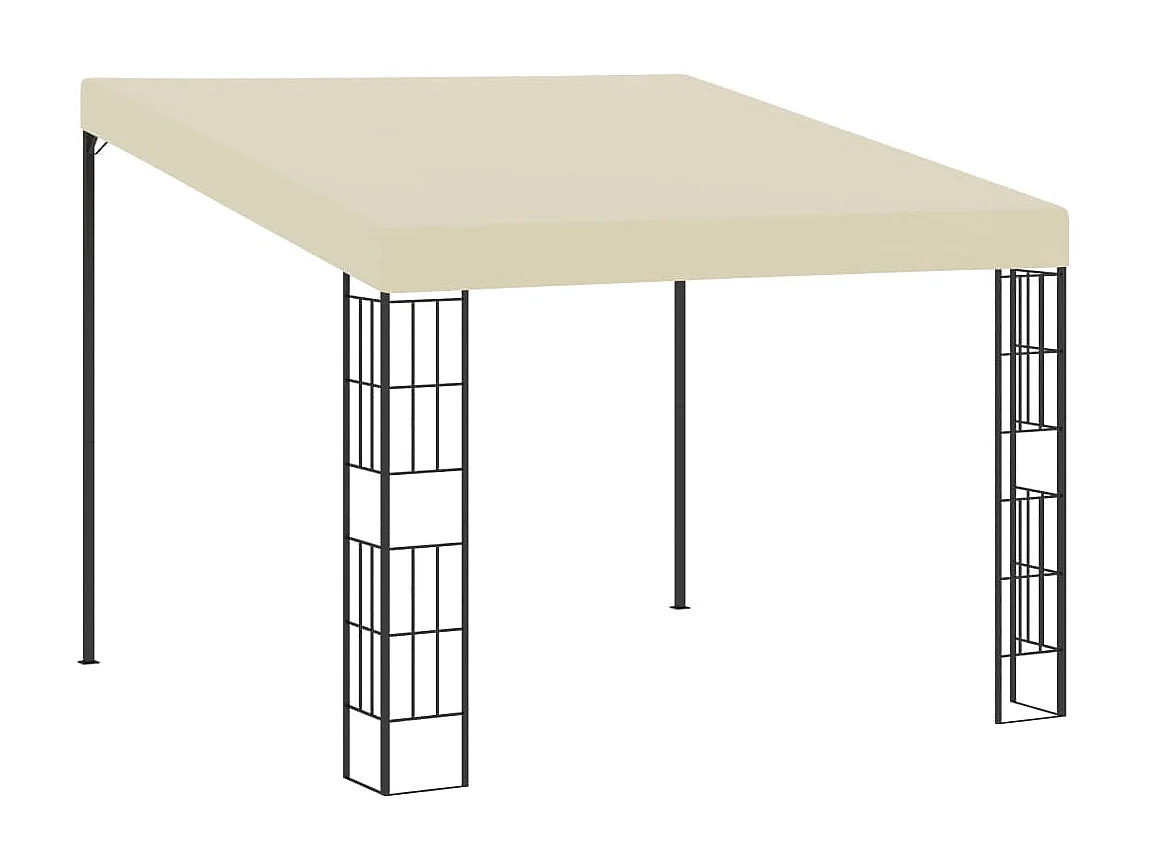 Gazebo - Tenda de recepção de montagem na parede 3x3 m tecido creme PT975379